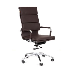 Офисное кресло CHAIRMAN 750 экокожа коричневая в Смоленске - предосмотр