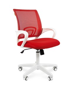 Кресло CHAIRMAN 696 white, ткань, цвет красный в Смоленске