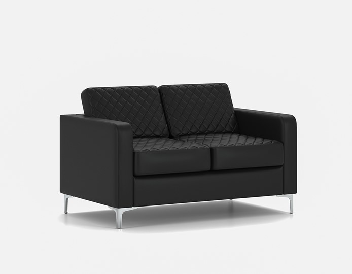 Прямой диван Актив двухместный, черный в Смоленске - изображение 1