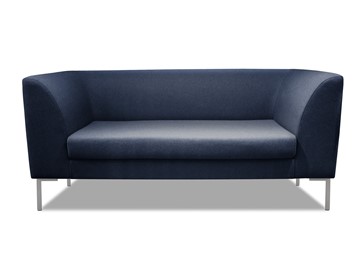 Мягкий офисный диван Сиеста 2-местный, ткань Bahama / синяя в Смоленске