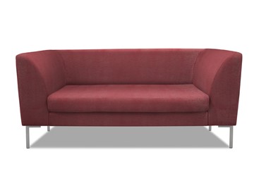 Офисный диван Сиеста 2-местный, ткань Сахара / красная С30 в Смоленске