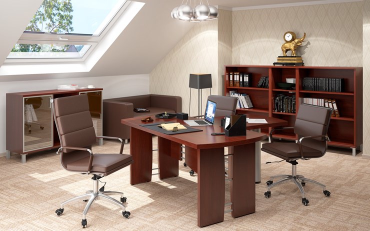 Кабинет руководителя BORN переговорный стол, шкаф для документов, венге в Смоленске - изображение 3