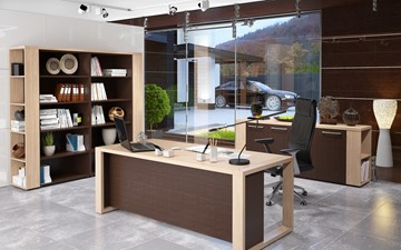Кабинет руководителя ALTO с высоким шкафом для одежды, низким для документов и журнальным столиком в Смоленске - предосмотр 3