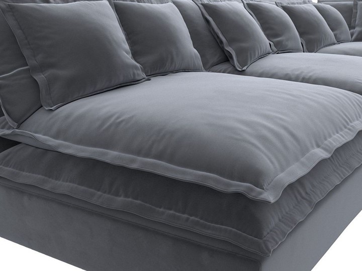 Угловой диван Лига-040, Серый (велюр) в Смоленске - изображение 3