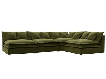 Угловой диван Лига-040, Зеленый (микровельвет) в Смоленске