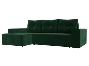 Угловой раскладной диван Перри, Зеленый (велюр) в Смоленске