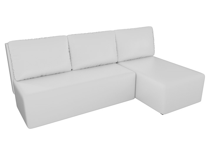 Угловой раскладной диван Поло, Белый (экокожа) в Смоленске - изображение 3
