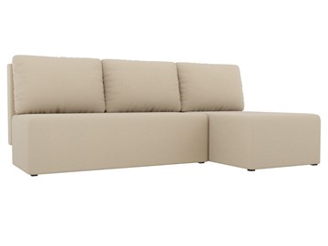 Угловой диван с оттоманкой Поло, Бежевый (рогожка) в Смоленске