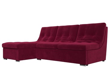 Угловой диван Релакс, бордовый (микровельвет) в Смоленске