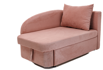 Мягкий диван правый Тедди розовый в Смоленске