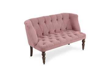 Прямой диван Бриджит розовый ножки коричневые в Смоленске