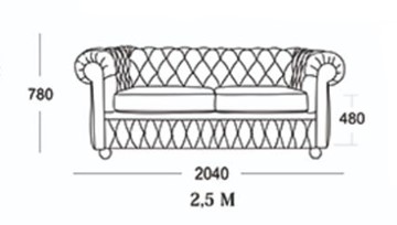 Прямой диван Честер 2,5М (седафлекс) в Смоленске - предосмотр 16