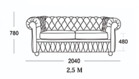 Прямой диван Честер 2,5М (седафлекс) в Смоленске - изображение 16