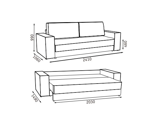 Прямой диван Эдельвейс БД в Смоленске - изображение 6