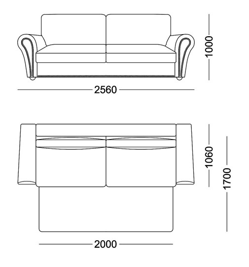 Прямой диван Виктория 2 подушки в Смоленске - изображение 5