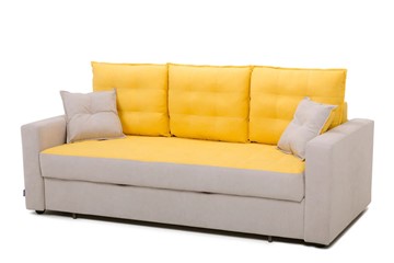 Прямой диван Аврора Рио 3 с двумя декоративными подушками в Смоленске