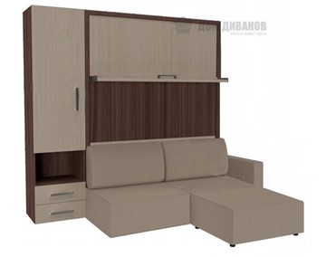 Кровать подъемная Кровать-трансформер Smart (ШЛ+КД 1400+Пуф), шкаф левый, правый подлокотник в Смоленске