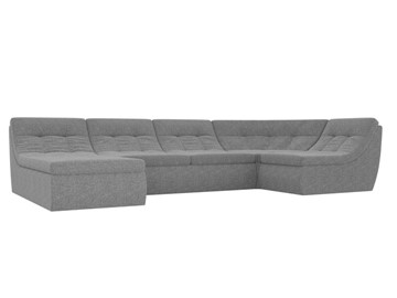 Большой модульный диван Холидей, Серый (рогожка) в Смоленске