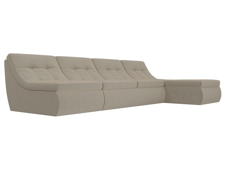 Модульный раскладной диван Холидей, Бежевый (микровельвет) в Смоленске - изображение 3