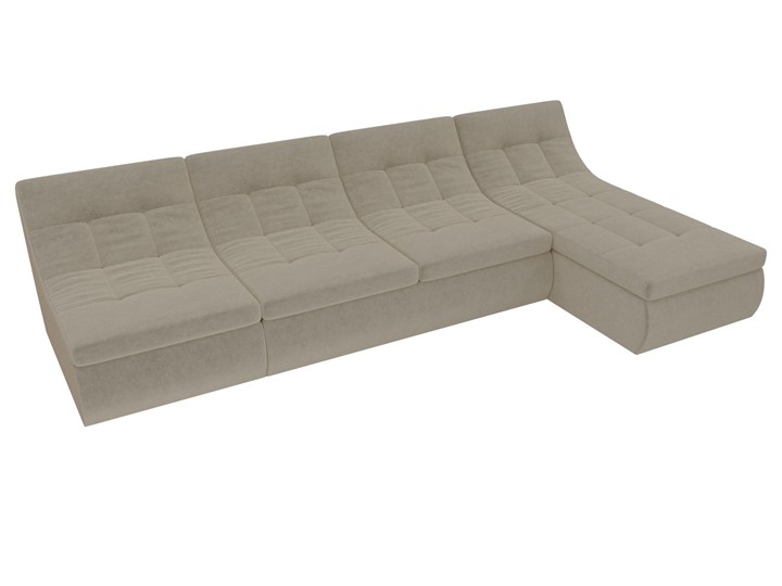 Модульный раскладной диван Холидей, Бежевый (микровельвет) в Смоленске - изображение 4