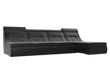 Модульный раскладной диван Холидей люкс, Черный (экокожа) в Смоленске