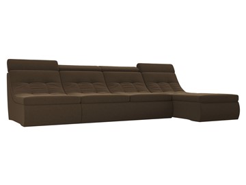Модульный угловой диван Холидей люкс, Коричневый (микровельвет) в Смоленске