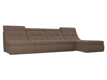 Большой модульный диван Холидей люкс, Коричневый (рогожка) в Смоленске