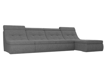 Большой модульный диван Холидей люкс, Серый (рогожка) в Смоленске