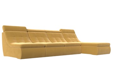 Большой модульный диван Холидей люкс, Желтый (микровельвет) в Смоленске