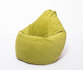 Кресло-мешок Груша малое, велюр однотон, травянное в Смоленске - предосмотр