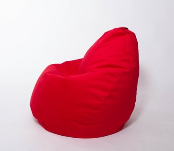 Кресло-мешок Груша большое, велюр однотон, красное в Смоленске - предосмотр 1