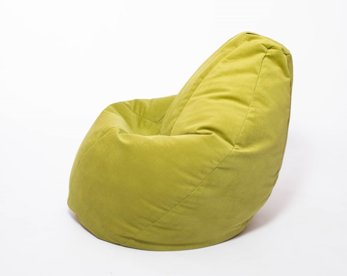 Кресло-мешок Груша малое, велюр однотон, травянное в Смоленске - изображение 2