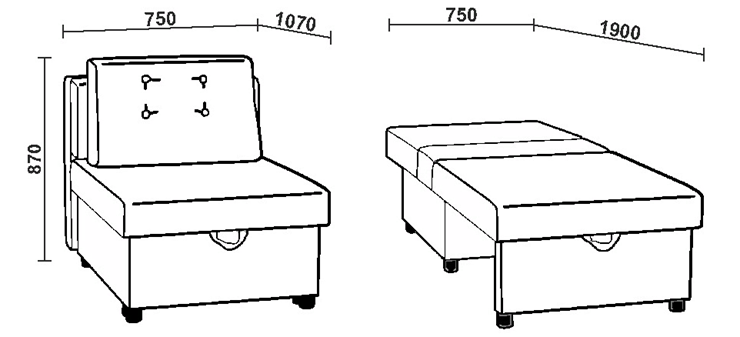 Раскладное кресло НЕО 61М в Смоленске - изображение 2