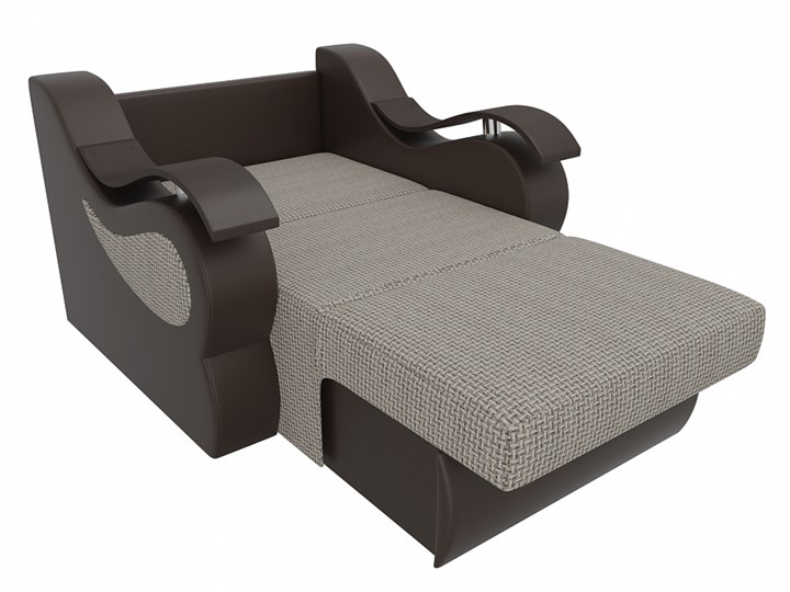 Кресло-кровать Меркурий (60), Корфу 02 (рогожка)/черный (экокожа) в Смоленске - изображение 1