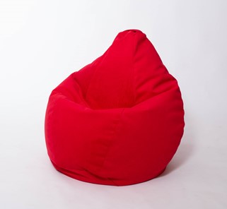 Кресло-мешок Груша большое, велюр однотон, красное в Смоленске - предосмотр