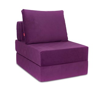 Бескаркасное кресло КлассМебель Окта, велюр фиолетовый в Смоленске