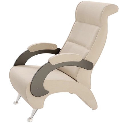 Кресло Ирма 9Д (каркас венге, м/э бежевый) в Смоленске - изображение