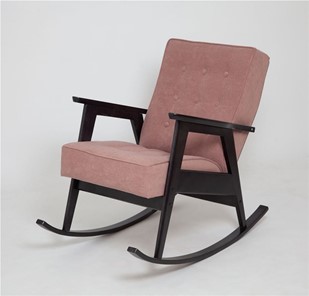 Кресло-качалка Ретро (венге / RS 12 - розовый) в Смоленске