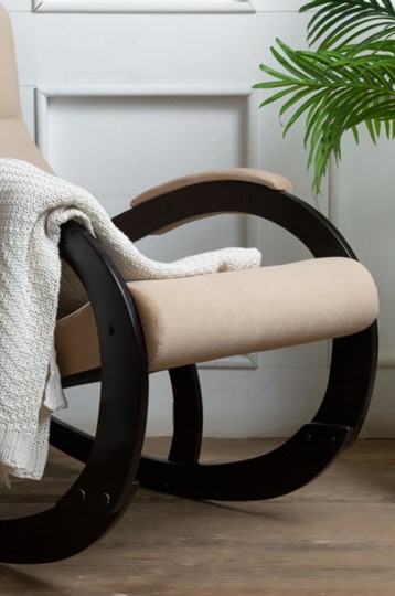 Кресло-качалка в гостиную Корсика, ткань Amigo Beige 34-Т-AB в Смоленске - изображение 6