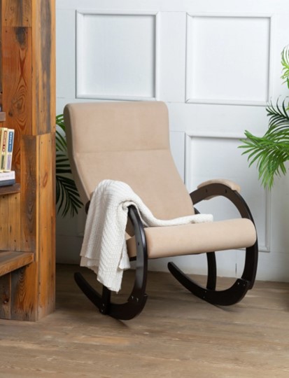 Кресло-качалка в гостиную Корсика, ткань Amigo Beige 34-Т-AB в Смоленске - изображение 7