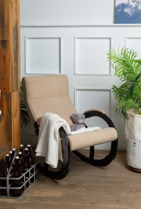 Кресло-качалка в гостиную Корсика, ткань Amigo Beige 34-Т-AB в Смоленске - предосмотр 8