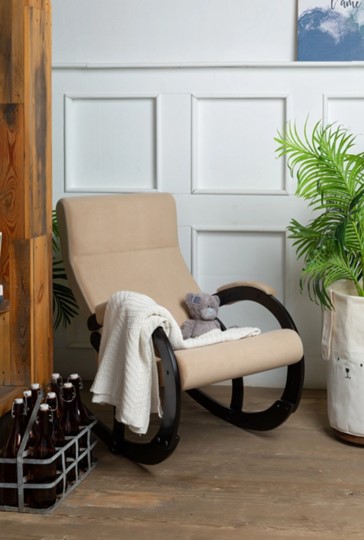 Кресло-качалка в гостиную Корсика, ткань Amigo Beige 34-Т-AB в Смоленске - изображение 8