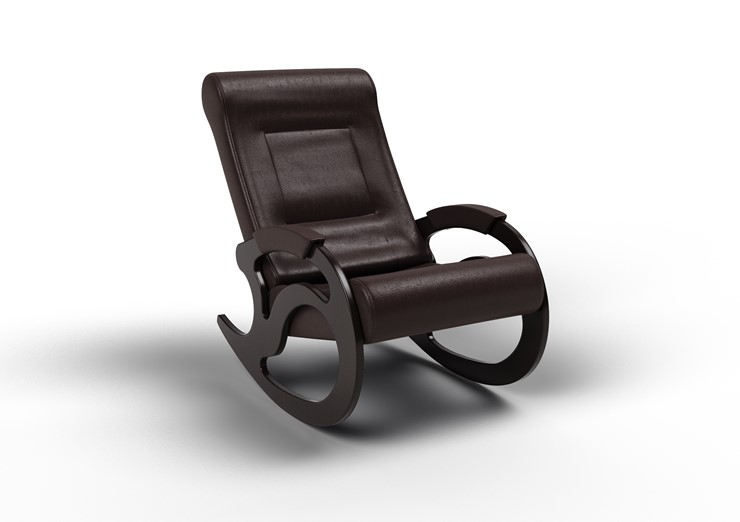 Кресло-качалка Вилла, экокожа крем 11-К-КР в Смоленске - изображение 1