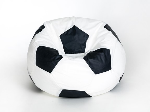 Кресло-мешок Мяч малый, бело-черный в Смоленске - изображение