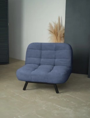 Мягкое кресло Абри опора металл (синий) в Смоленске - изображение 8