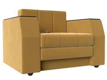 Кресло-кровать Атлантида, Желтый (Микровельвет) в Смоленске