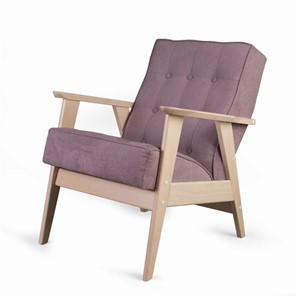 Кресло Ретро (беленый дуб / RS 12 - розовый) в Смоленске - предосмотр