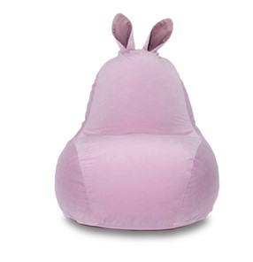 Кресло-мешок Зайка (короткие уши), розовый в Смоленске - предосмотр