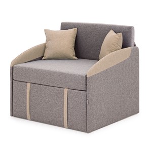 Кресло-кровать Polto серо-коричневый/песочный (рогожка) в Смоленске