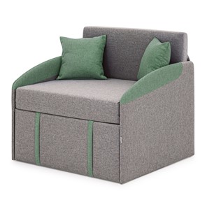 Кресло-кровать Polto серо-коричневый/шалфей (рогожка) в Смоленске - предосмотр